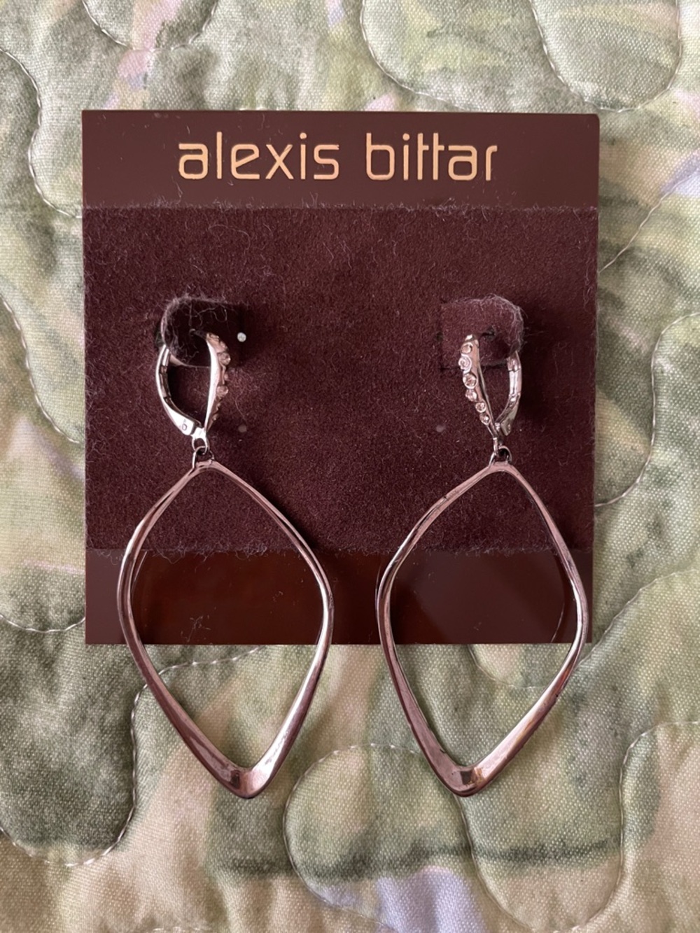 Alexis Bittar Silver Open Kite Drop Earrings